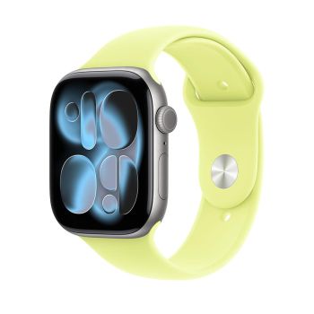 Apple Watch Series 11, 46 mm, Space Gray Aluminum Neon Yellow Sport Band S/M